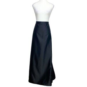 TADASHI TOO VINTAGE 90S BLACK SATIN TRAIN LONG FORMAL EVENING FULL SKIRT- 18Q